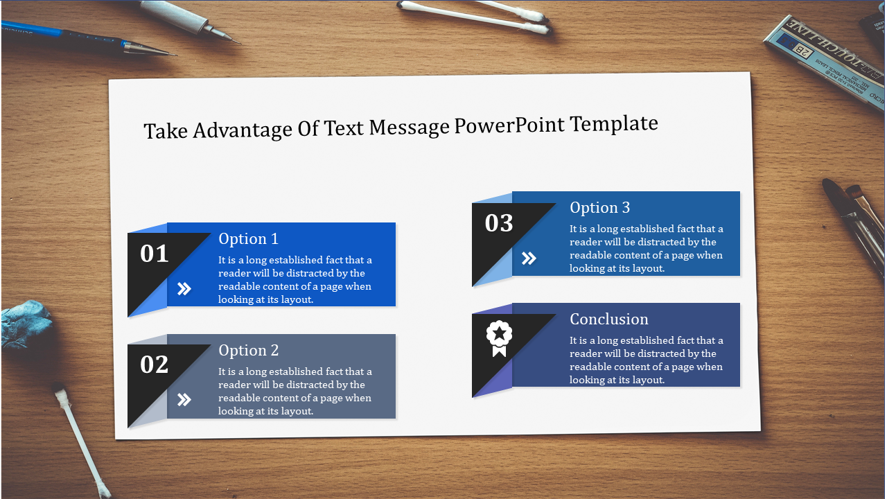 Cute Text Message PowerPoint Template For Presentation